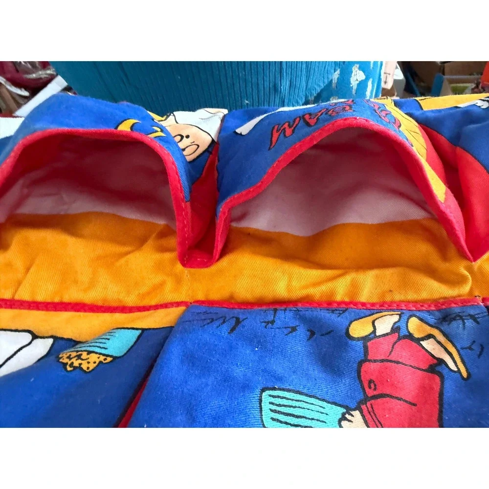 Vintage Peanuts Snoopy Shoe Bag Wall Hanging Organizer 6 Slot
